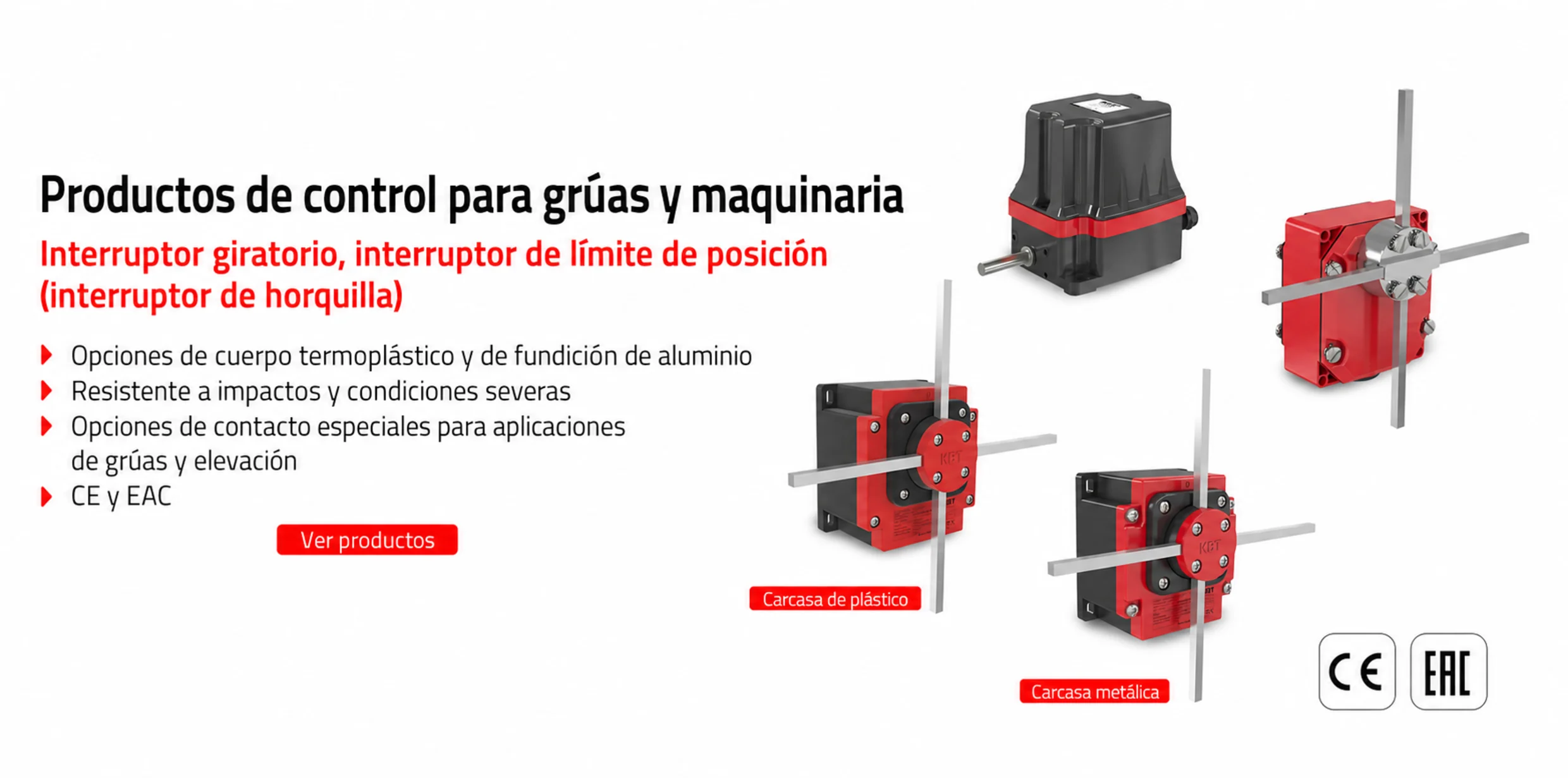 Productos de control para grúas y maquinaria