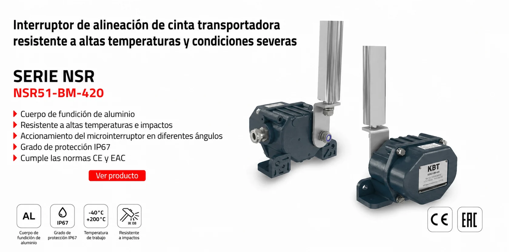 Interruptor de límite para industria pesada